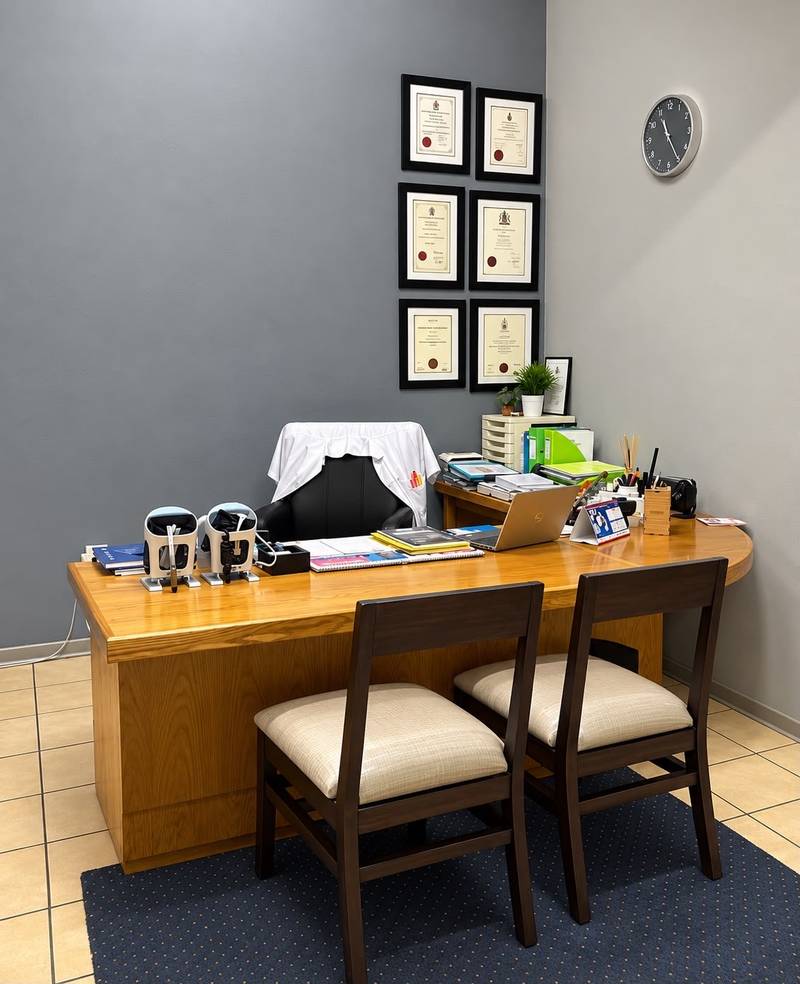 Dr Khumalo's desk
